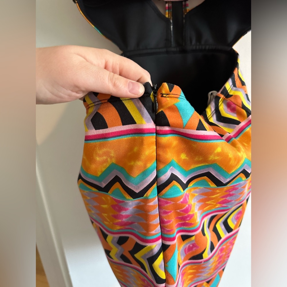 Lovers + Friends Got a Body Cut Out Bodycon Mini Dress in Tribal in Floral Multi - Picture 7 of 13